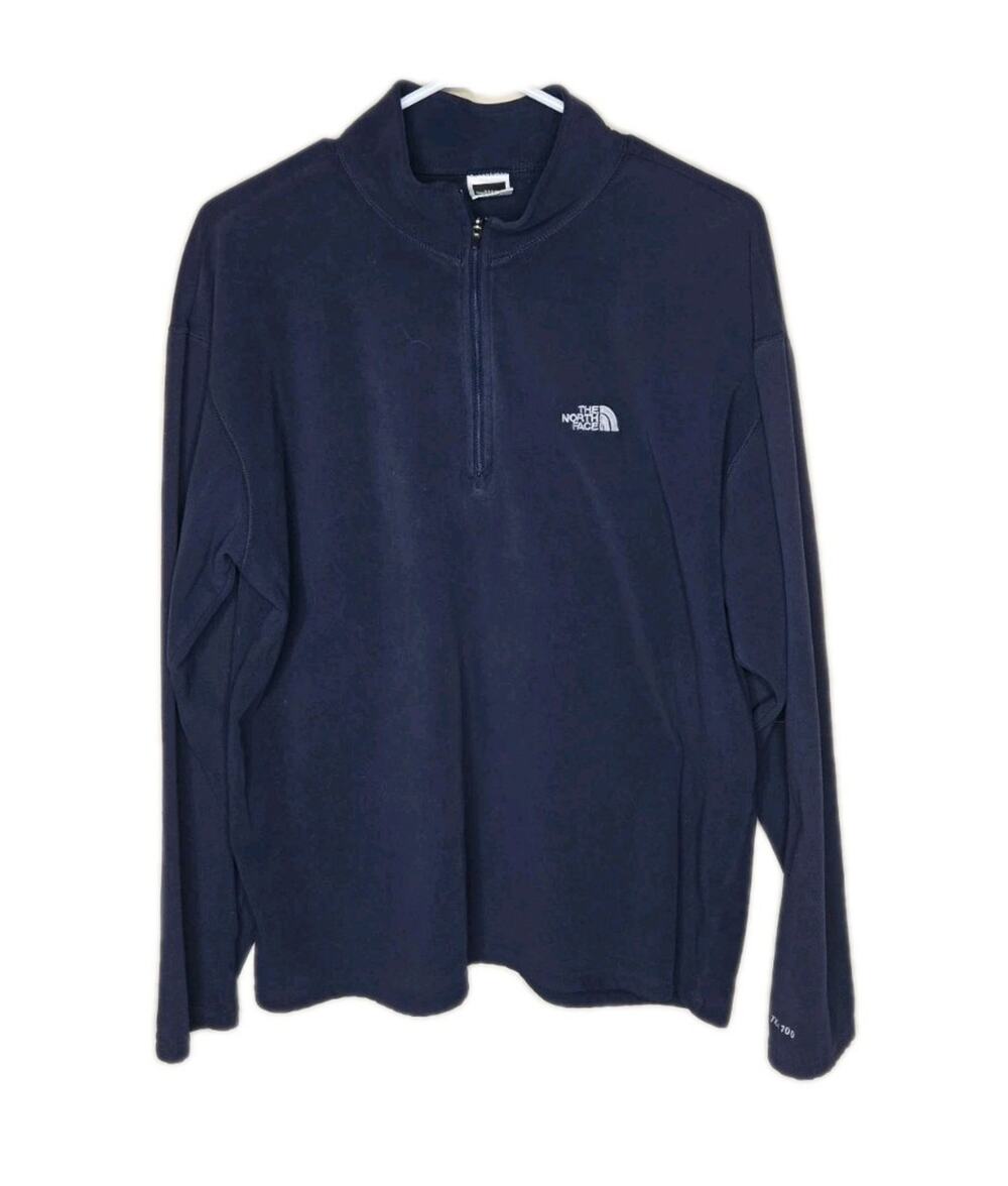 The North Face Men's Glacier Fleece 1/4 Zip Pullover Summit Blue LG TKA 100